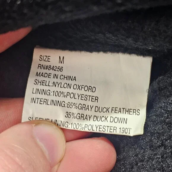 NWT Maxam Mountain Goose Down Jacket Mens M Fleece Insulated Winter Coat Y2K - Picture 5 of 9